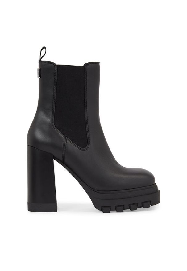 Tommy Jeans Botki Tjw High Heel Chelsea EN0EN02306 Czarny. Kolor: czarny. Materiał: skóra