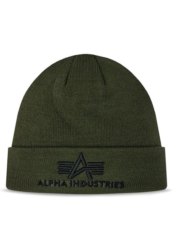 Alpha Industries Czapka 3D Beanie 168910 Zielony. Kolor: zielony. Materiał: materiał