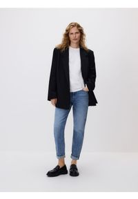 Reserved - Jeansy Boyfriend - niebieski. Kolor: niebieski #1