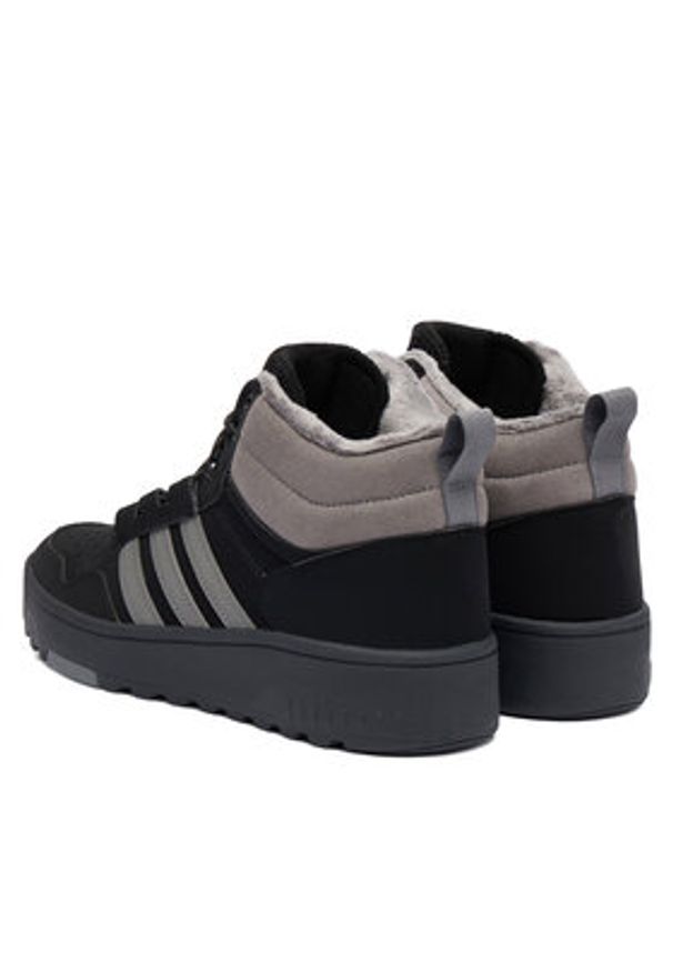 Adidas - adidas Sneakersy Hoops 4.0 Mid JQ5361 Czarny. Kolor: czarny. Materiał: skóra