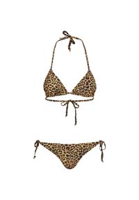 Urban Classics - Bikini Damskie Z Nadrukiem Lamparta. Kolor: czarny, brązowy, wielokolorowy. Wzór: nadruk #1