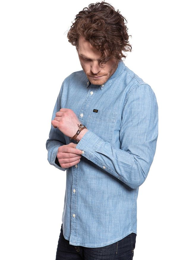 Lee - LEE LEE BUTTON DOWN SUMMER BLUE L880NSNJ 112123337. Typ kołnierza: button down