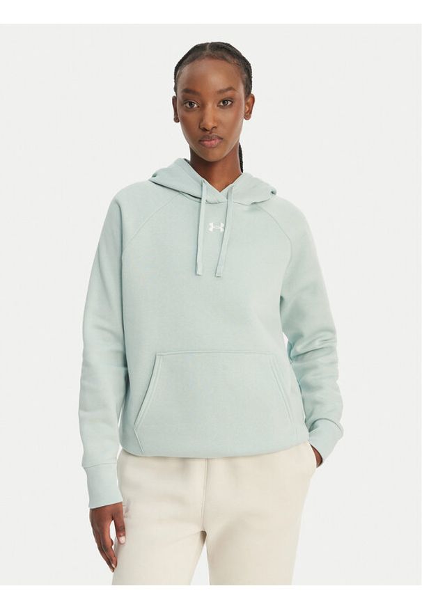 Under Armour Bluza Ua Rival 1379500 Zielony Loose Fit. Kolor: zielony. Materiał: bawełna