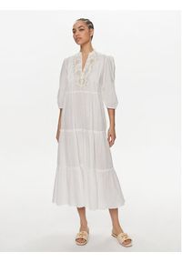 LOLA CASADEMUNT Sukienka letnia LS2416035 Biały Relaxed Fit. Kolor: biały. Materiał: bawełna. Sezon: lato #5