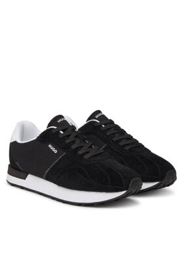 Hugo - HUGO Sneakersy Kiria Runn hsdme 50541592 Czarny. Kolor: czarny. Materiał: zamsz, skóra
