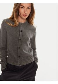 AMI PARIS - AMI Paris Kardigan FKC157005 Szary Regular Fit. Kolor: szary. Materiał: kaszmir #4