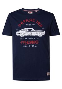 Petrol Industries T-Shirt M-1030-TSR604 Granatowy Regular Fit. Kolor: niebieski