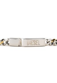 Diesel Bransoletka Steel DX1457931 Srebrny. Materiał: metalowe. Kolor: srebrny