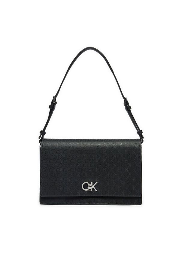 Calvin Klein Torebka Ck Elongated Shoulder Bag_Mono K60K613139 Czarny. Kolor: czarny. Materiał: skórzane