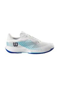 Buty tenisowe męskie Wilson Kaos Swift 1,5 white/blue atoll/lapis 45 1/3. Kolor: biały, niebieski, wielokolorowy. Sport: tenis