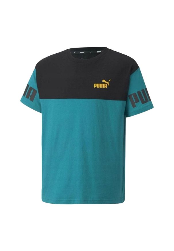 Puma - Koszulka Dziecięca Power Colour Block T-shirt. Kolor: czarny, niebieski, wielokolorowy
