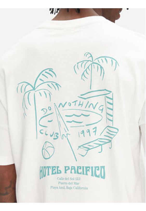 Only & Sons T-Shirt Milo 22034452 Biały Relaxed Fit. Kolor: biały. Materiał: bawełna