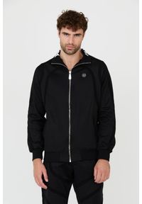 Philipp Plein - PHILIPP PLEIN Czarna męska bluza dresowa Jogging Zipped Jacket, Rozmiar M. Kolor: czarny. Materiał: dresówka #1