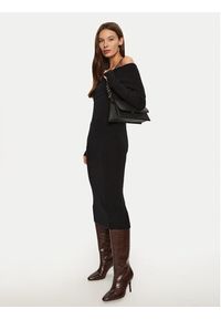 only - ONLY Sukienka dzianinowa Katia 15344233 Czarny Slim Fit. Kolor: czarny. Materiał: wiskoza, syntetyk #5