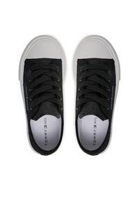 TOMMY HILFIGER - Tommy Hilfiger Trampki Low Cut Lace-Up Sneaker T3A9-33185-1687 M Czarny. Kolor: czarny. Materiał: materiał