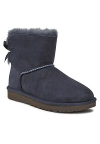 Botki Ugg W Mini Bailey Bow II 1016501 Evb. Kolor: niebieski. Materiał: skóra #1