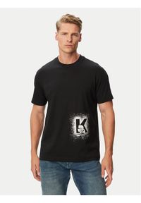 Karl Lagerfeld Jeans T-Shirt B3M17029 Czarny Regular Fit. Kolor: czarny. Materiał: bawełna #1