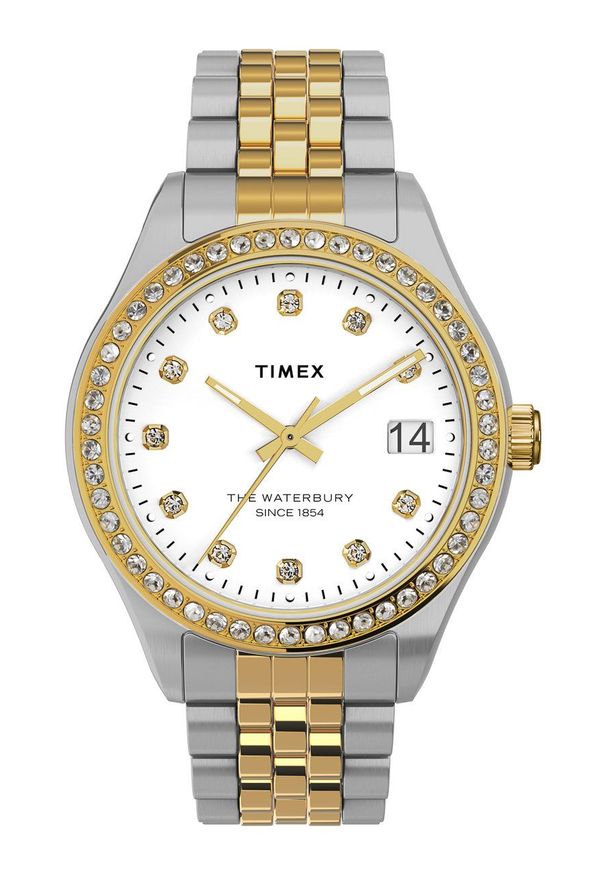 Timex - Zegarek TW2U53900. Kolor: srebrny. Materiał: materiał