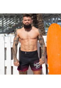 Spodenki Sportowe Męskie na trening i siłownię EXTREME HOBBY BADGE. Kolor: czarny. Materiał: poliester, elastan. Sport: fitness