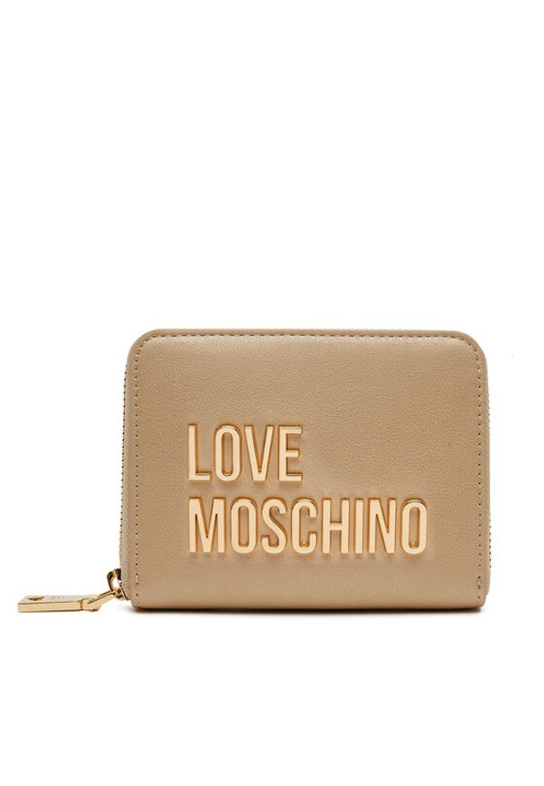 Love Moschino - LOVE MOSCHINO Mały Portfel Damski JC5613PP1MKD196A Złoty. Kolor: złoty. Materiał: skóra