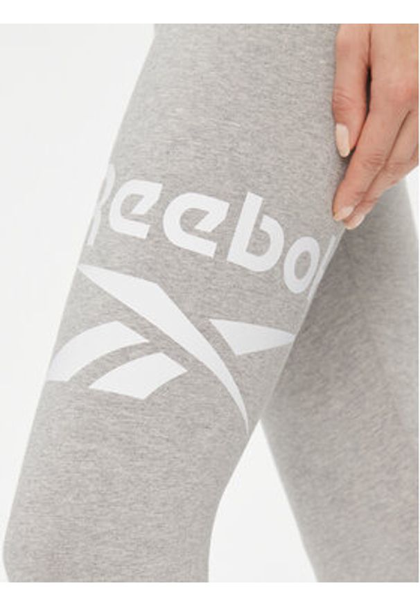 Reebok Legginsy Identity Logo Leggings HT6195 Szary. Kolor: szary. Materiał: bawełna