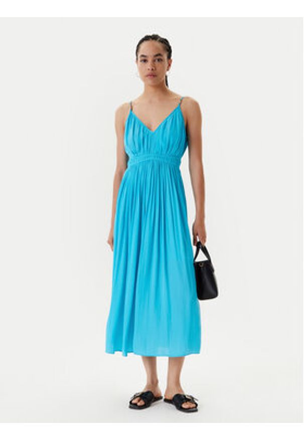 Morgan Sukienka letnia 251-ROIYA Turkusowy Loose Fit. Kolor: turkusowy. Materiał: syntetyk. Sezon: lato