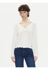 Pepe Jeans Sweter Olya PL702288 Écru Regular Fit. Materiał: bawełna