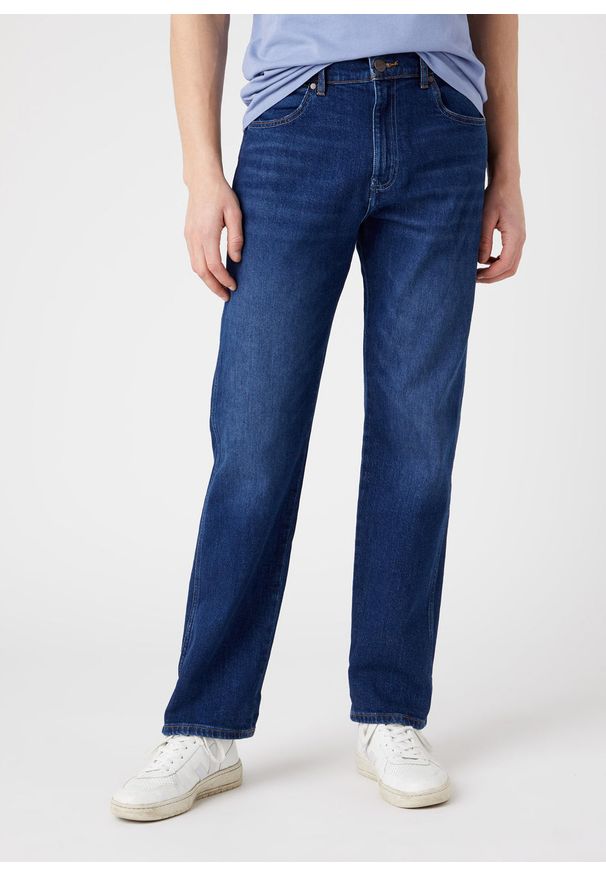 Wrangler - WRANGLER MĘSKIE SPODNIE JEANSOWE WRANGLER FRONTIER DANCING WATER W16VJX20C 112323486, W34 L30. Okazja: na co dzień. Styl: casual, klasyczny
