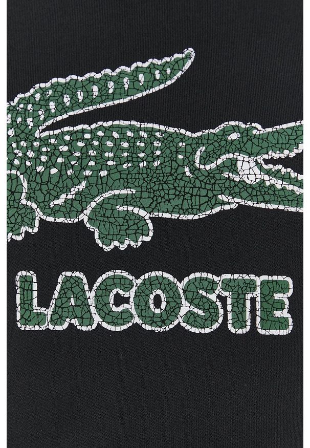 Lacoste Bluza SH0065 męska kolor czarny z nadrukiem. Okazja: na co dzień. Kolor: czarny. Wzór: nadruk. Styl: casual