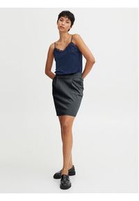 ICHI Spódnica mini 20105037 Szary Regular Fit. Kolor: szary. Materiał: syntetyk #5