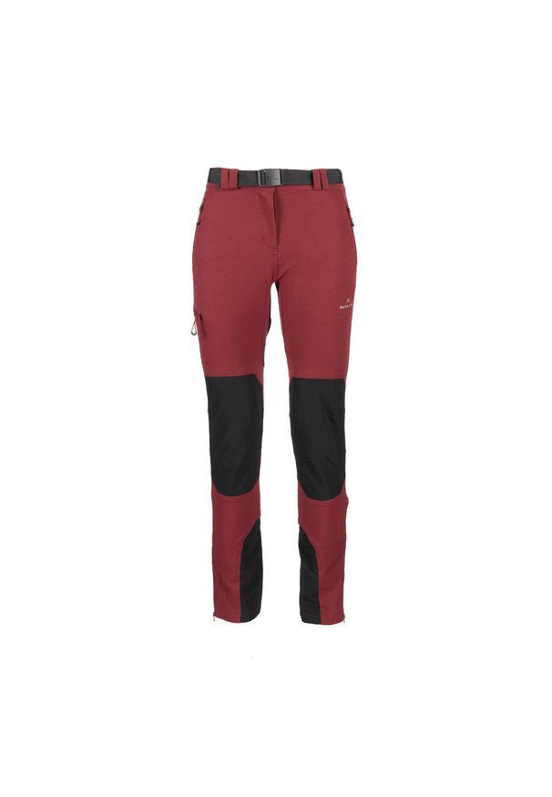 Bergson - Spodnie trekkingowe damskie Flame1. Kolor: czarny, czerwony, wielokolorowy. Sezon: lato. Sport: turystyka piesza