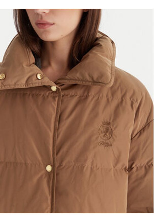 TOMMY HILFIGER - Tommy Hilfiger Kurtka puchowa WW0WW47279 Beżowy Relaxed Fit. Kolor: beżowy. Materiał: syntetyk