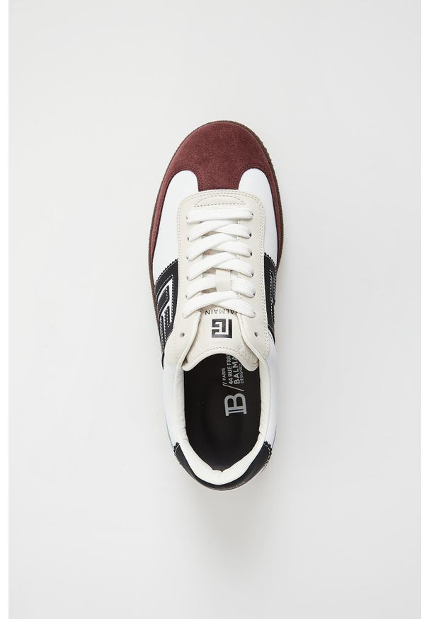 Balmain - Sneakersy męskie skórzane BALMAIN. Materiał: skóra