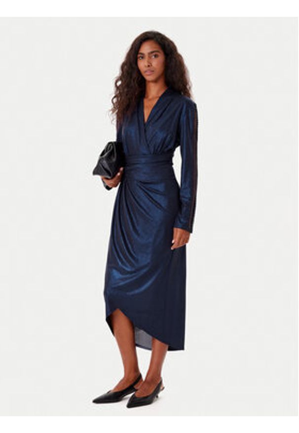 Joseph Ribkoff Sukienka koktajlowa 253742 Granatowy Slim Fit. Kolor: niebieski. Materiał: syntetyk. Styl: wizytowy