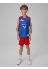 4f - 4F Koszulka meczowa replika domowa z sezonu 2025/26 dziecięca 4F x Twarde Pierniki - granatowa 158/164 (12-14 lat). Kolor: niebieski. Materiał: materiał. Wzór: nadruk. Sezon: lato #2