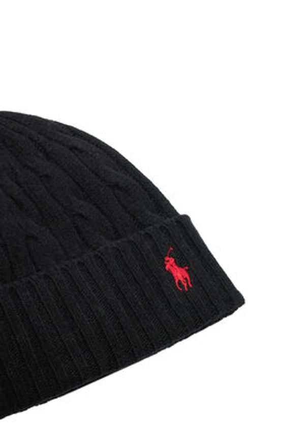 Polo Ralph Lauren Czapka 449959346001 Czarny. Kolor: czarny. Materiał: wełna