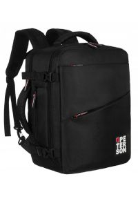 Plecak podróżny Peterson PTN PLG-04-T czarny. Kolor: czarny. Materiał: materiał. Styl: sportowy, casual