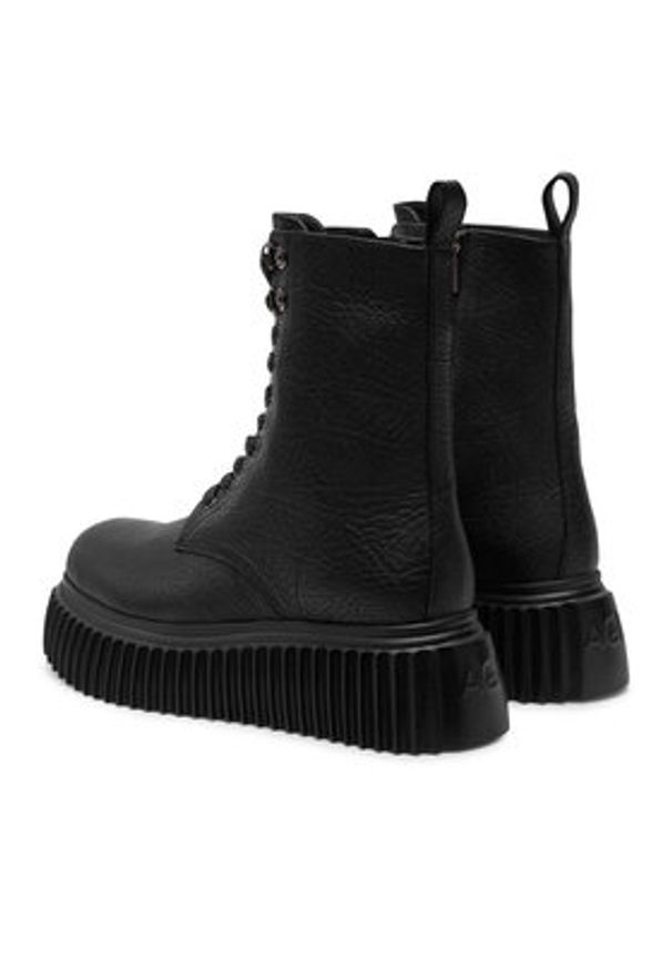 AGL Trzewiki Marina D751564PGKI0121013 Czarny. Kolor: czarny. Materiał: skóra