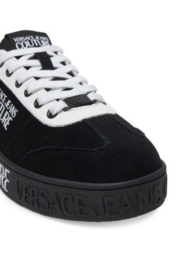 Versace Jeans Couture Sneakersy 78YA3SK6 Czarny. Kolor: czarny. Materiał: zamsz, skóra