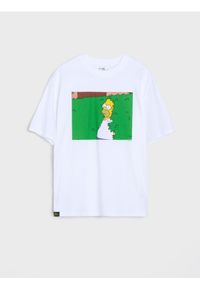 Sinsay - Koszulka The Simpsons - biały. Kolor: biały