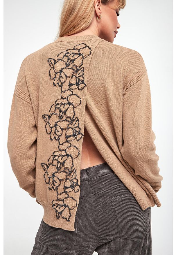 Ermanno Firenze - Sweter damski wełniany ERMANNO FIRENZE. Materiał: wełna