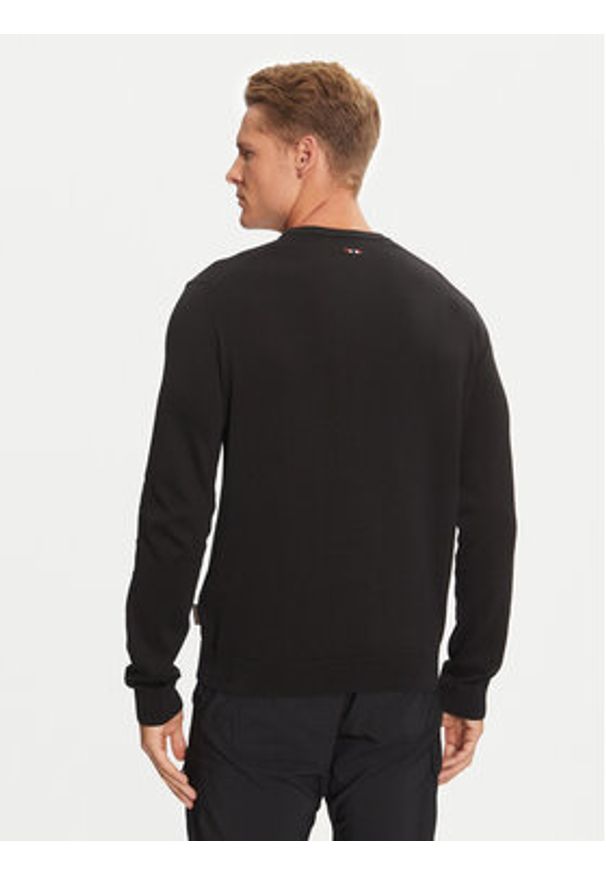 Napapijri Sweter Droz NP0A4I2G Czarny Regular Fit. Kolor: czarny. Materiał: bawełna