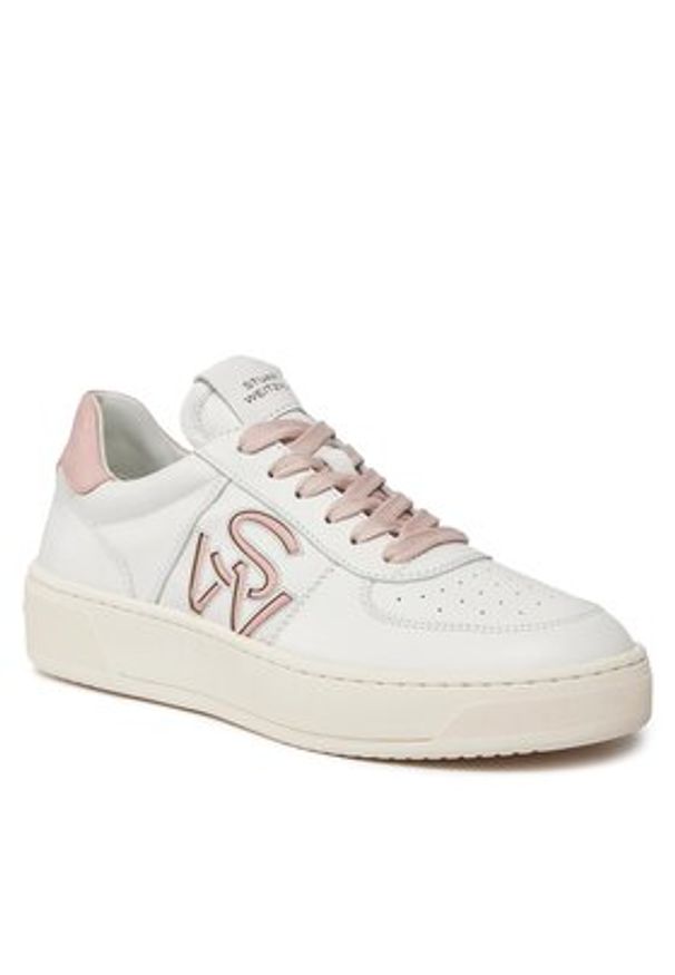 Stuart Weitzman Sneakersy Crtsde Lgo Snr SH305 Biały. Kolor: biały. Materiał: skóra