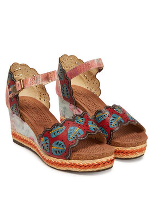 Laura Vita Espadryle Facyo 86 Kolorowy. Materiał: skóra. Wzór: kolorowy