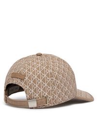 Calvin Klein Czapka z daszkiem Emblem Print W Leather Patch Cap LV04F5036G Beżowy. Kolor: beżowy. Materiał: bawełna. Wzór: nadruk #2