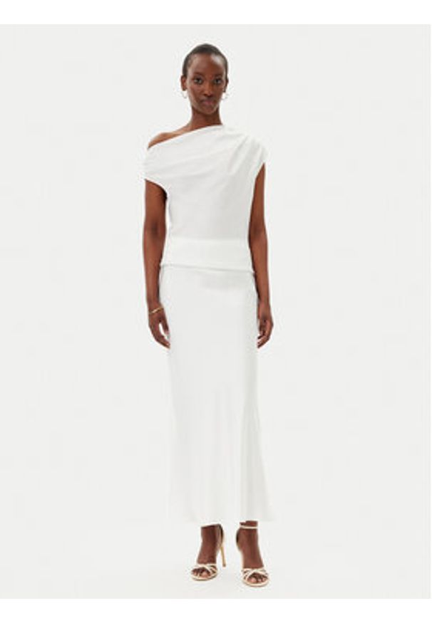 Imperial Bluzka RFY4JDG Biały Regular Fit. Kolor: biały. Materiał: syntetyk