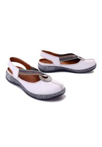 Comfortabel - COMFORTABEL 720019-03 weiss, sandały damskie. Kolor: biały. Materiał: skóra, guma. Obcas: na koturnie