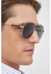 Gucci okulary przeciwsłoneczne męskie kolor srebrny. Kolor: srebrny #5