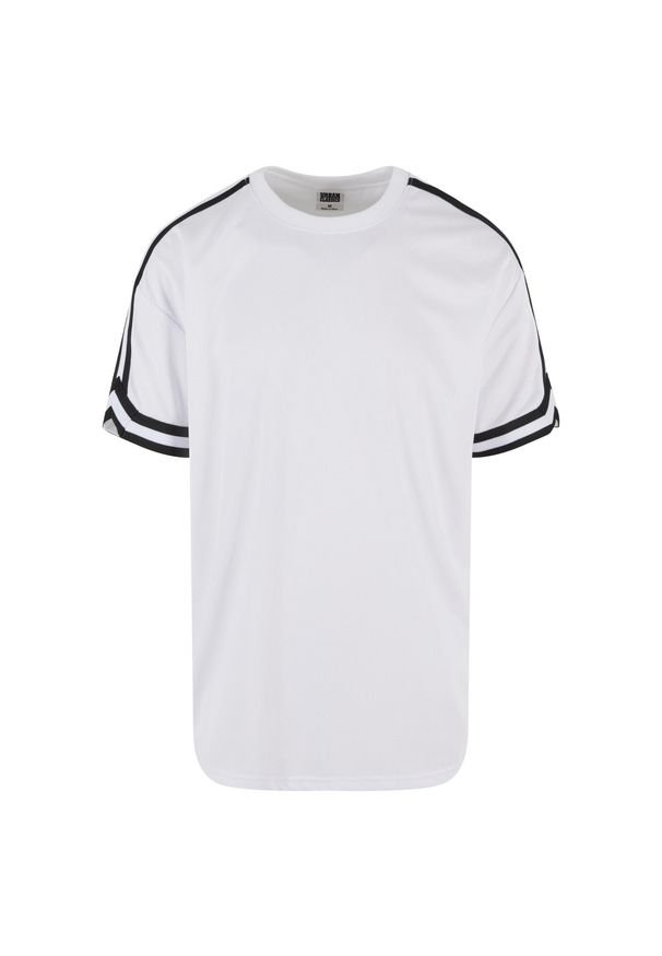 Oversized T-shirt Urban Classics Stripes Mesh. Kolor: biały. Materiał: mesh. Wzór: paski