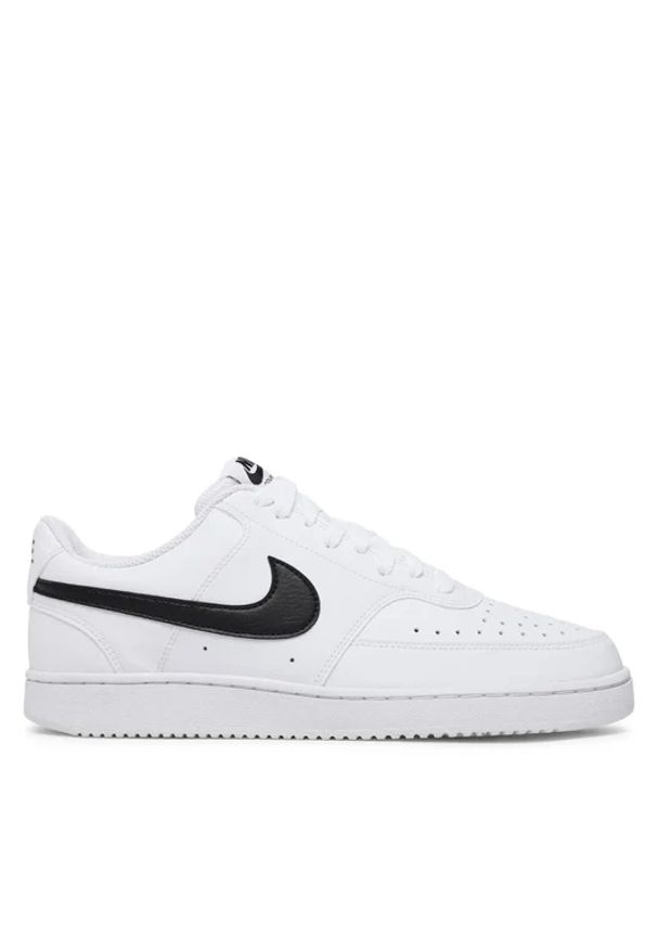 Nike COURT VISION LO BE Sneakersy męskie. Okazja: na co dzień, na spacer. Kolor: biały. Materiał: guma, syntetyk, skóra. Szerokość cholewki: normalna. Sezon: lato. Model: Nike Court. Sport: turystyka piesza